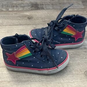 Gymboree Navy Sneakers with Rainbow and Star